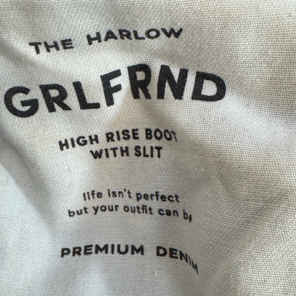 GRLFRND The Harlow high rise boot with slit hem in Blue Diamond size 25 - Picture 2 of 13